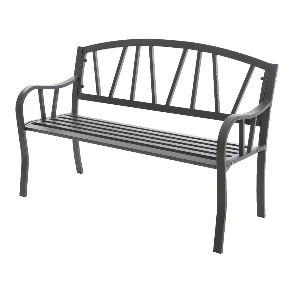 Banco de ferro cor: antracite 123x53x86cm para exterior_0