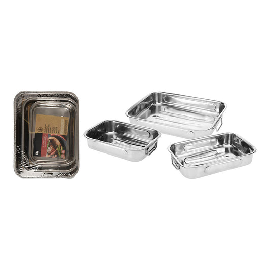 Kit de 3 bandejas inox, a12402130, excellent houseware_0