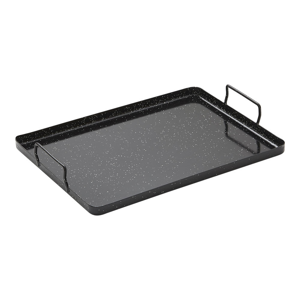 Bandeja de aço esmaltado para forno 18 x 18 x 1,5 cm_0