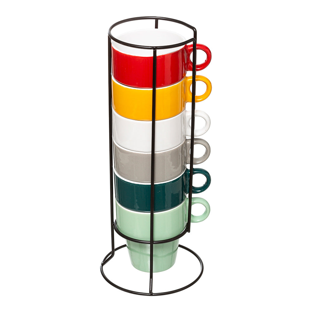 Set 6 chavena com suporte cores sortidas_0