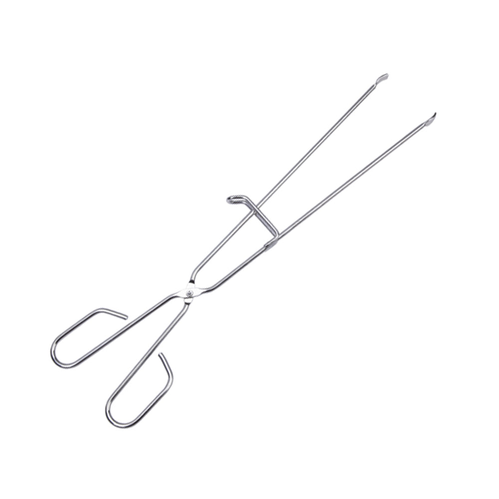 Pinças de aço inoxidavel para churrasqueira. com parada 45cm_0