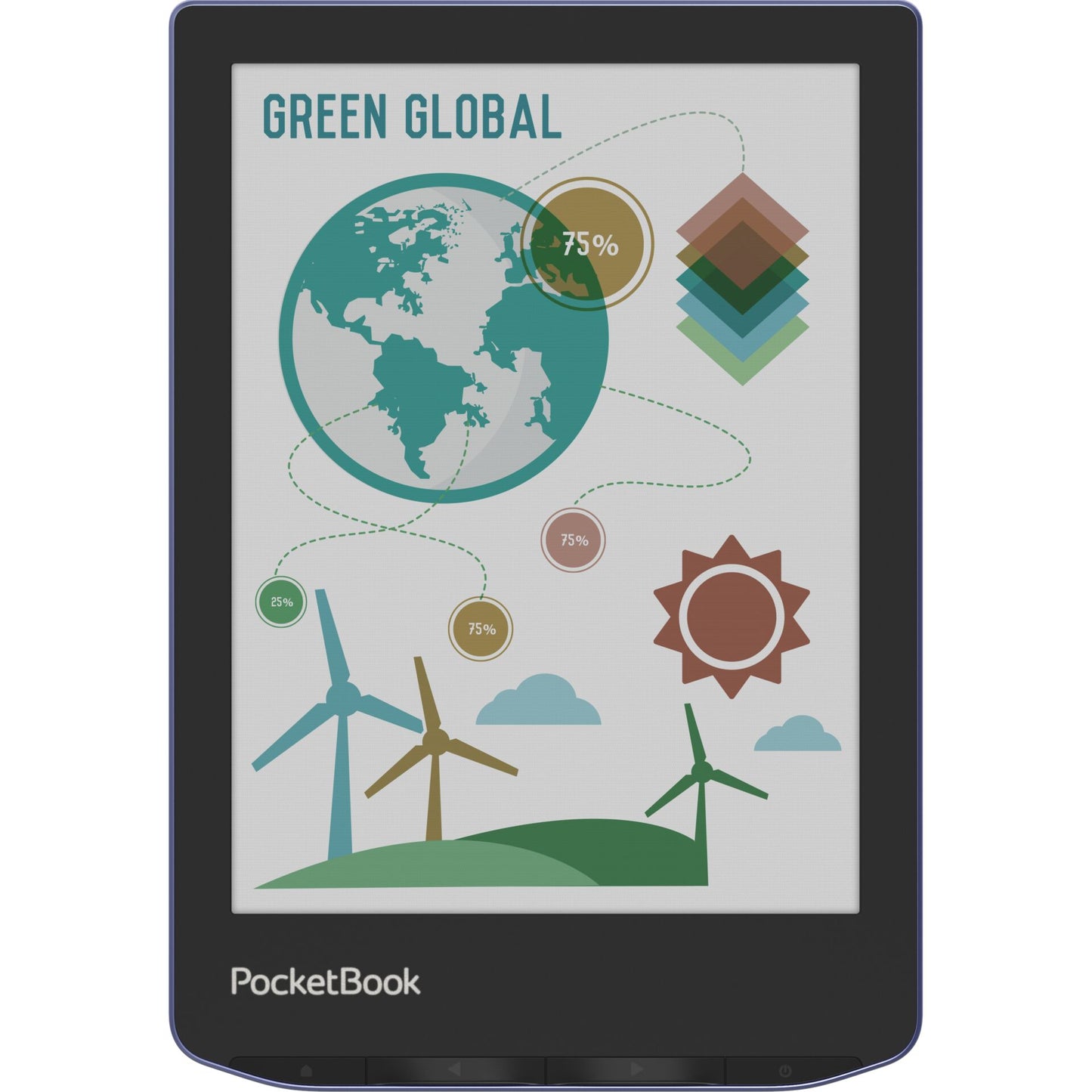 Leitor de Ebooks PocketBook Verse Pro 6" 64GB Stormy Sea POCKETBOOK