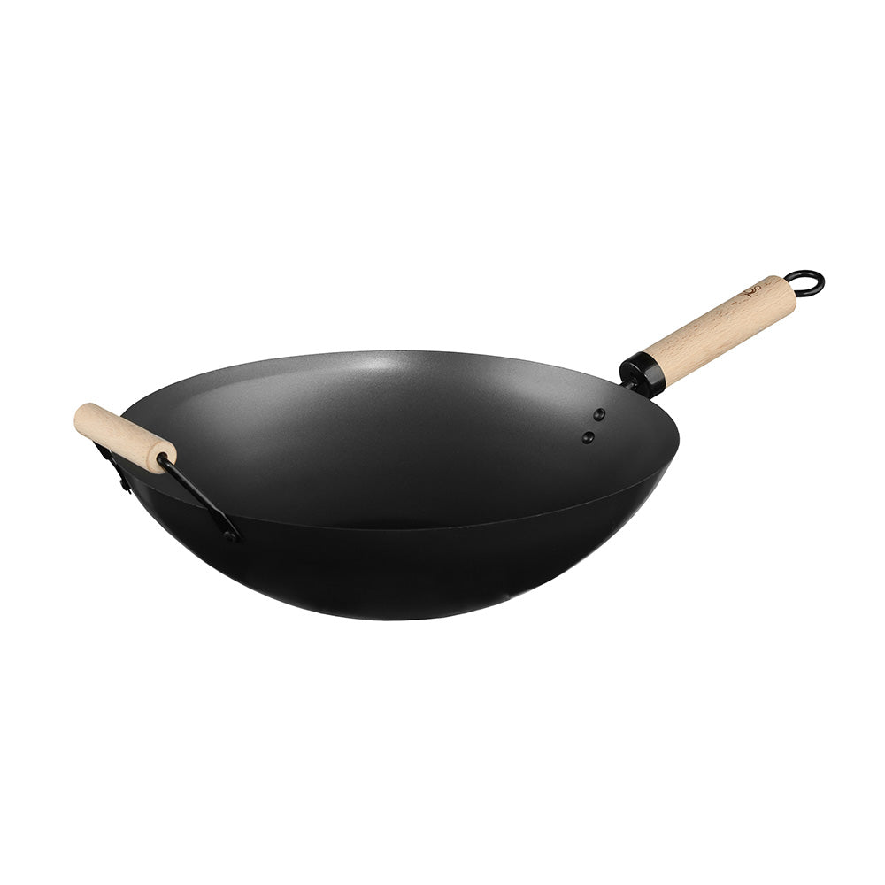 Wok de aço ø35cm com cabo de madeira_0