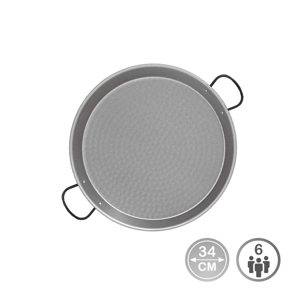 Frigideira paelha tradicional de aço polido ø34cm (para 6 pessoas). vaello_0