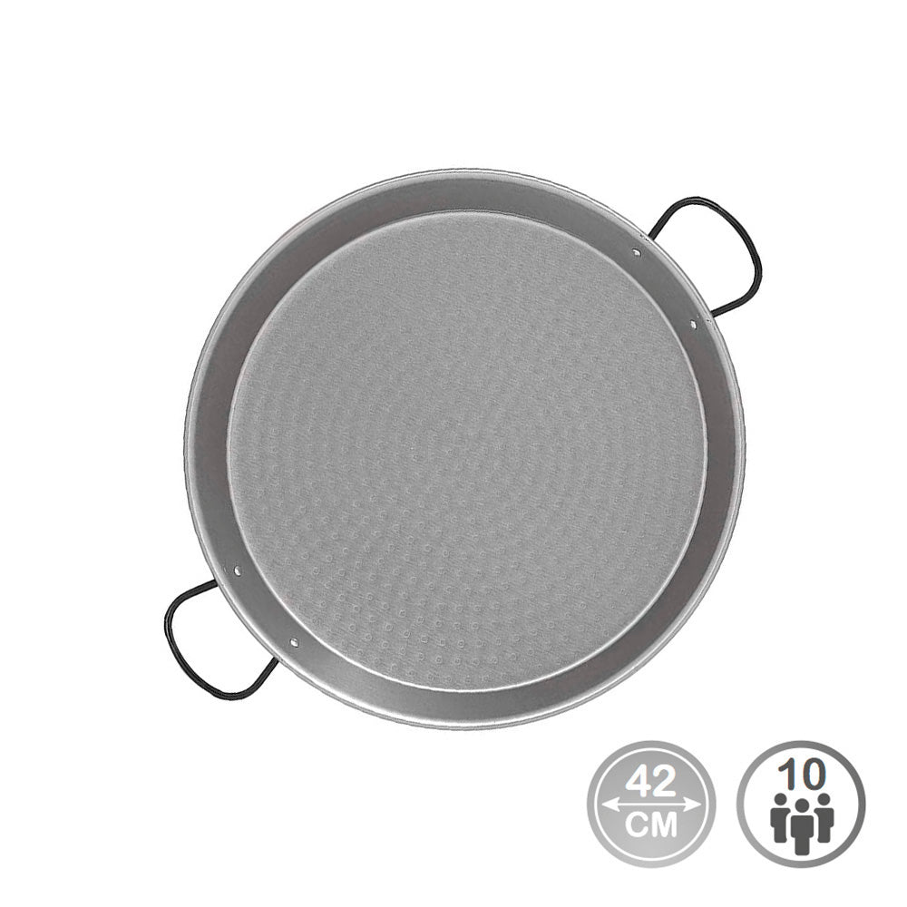 Frigideira paelha tradicional de aço polido ø42cm (para 10 pessoas). vaello_0