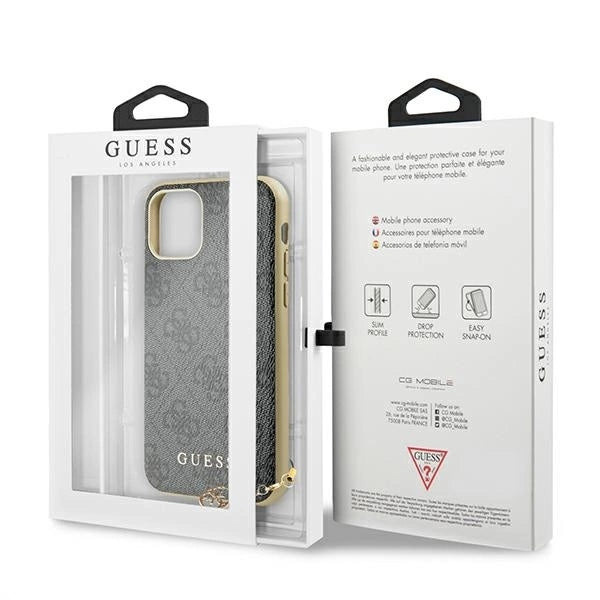 Guess GUHCN61GF4GGR iPhone 11 6.1" / Xr grey/gray hard case 4G Charms Collection_6