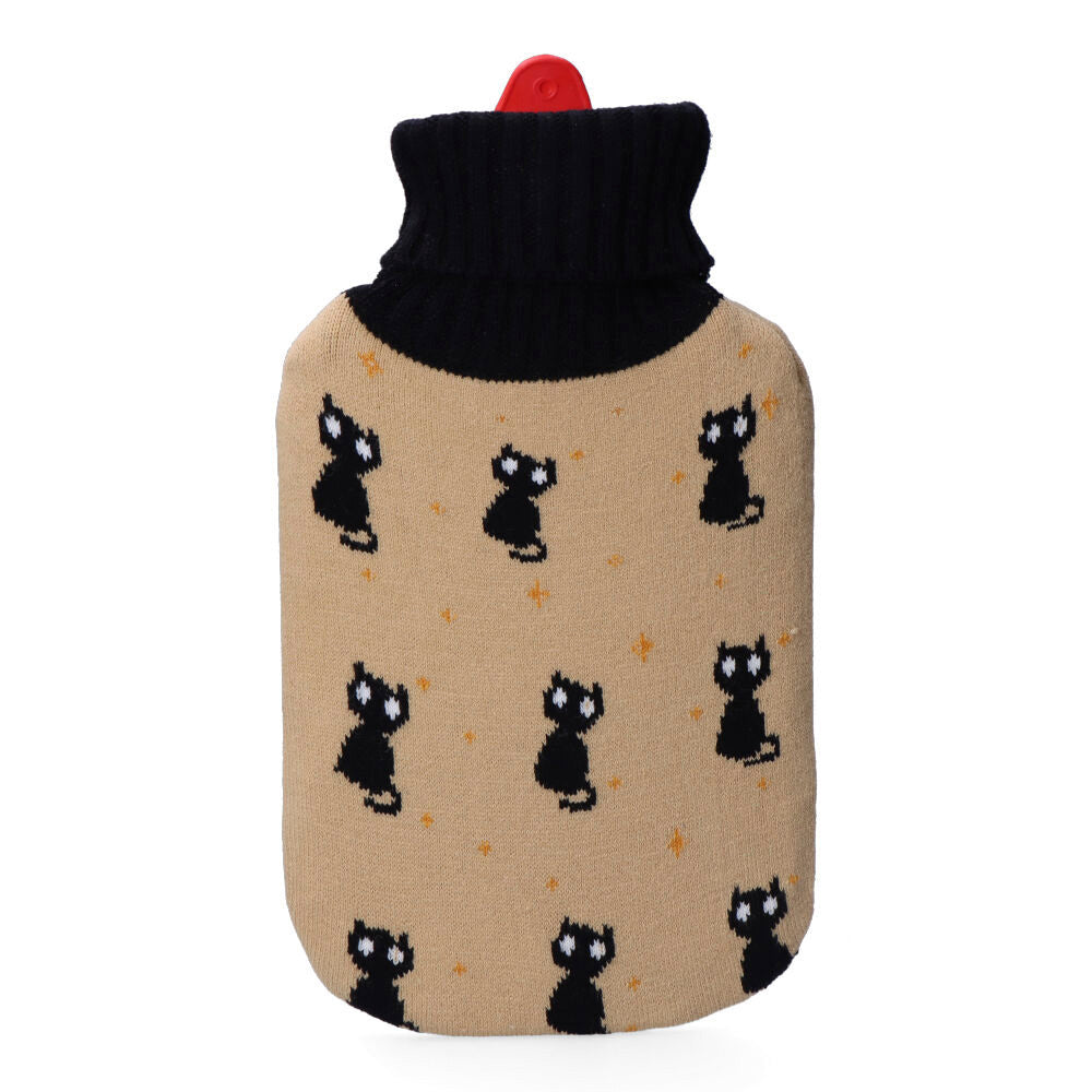 Botija de água quente. modelo gatos pretos 2 l_0