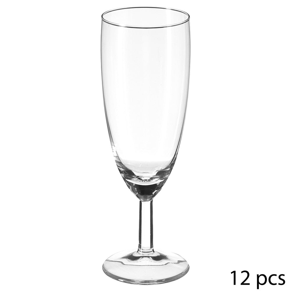 Set 12 unid. taça champagne tipo flauta de vidro 15cl_0