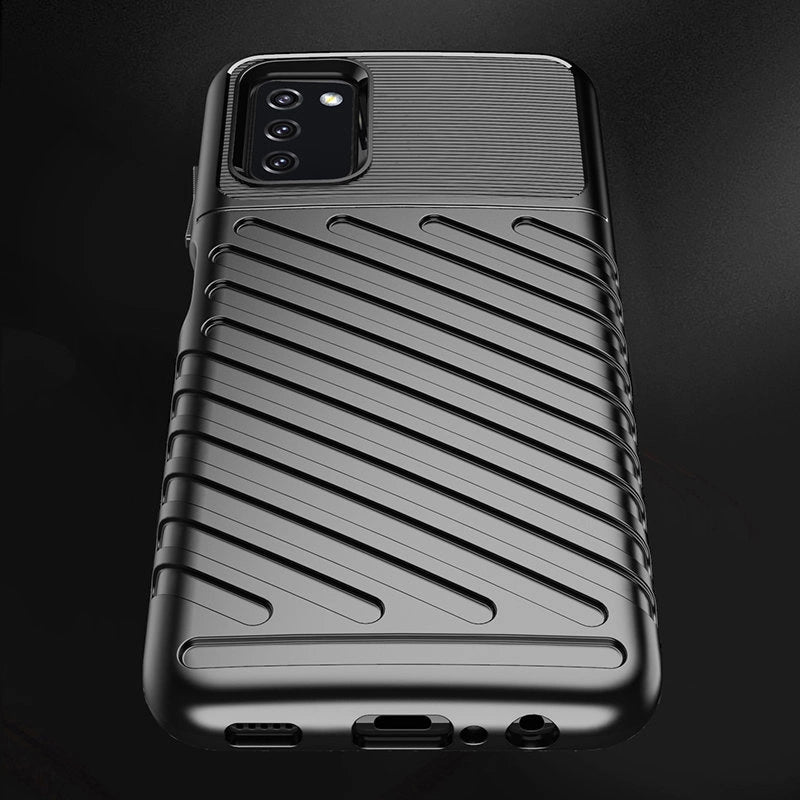 Thunder Case Flexible Tough Rugged Cover TPU Case for Samsung Galaxy A03s black_8