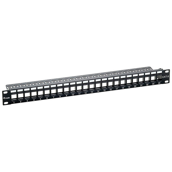 Patch Panel EQUIP / 19" Modular 24 Portas / UTP Vazio / Preto_0