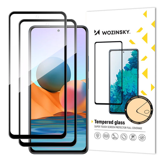 Wozinsky Full Glue Glass for Xiaomi Redmi Note 12 Pro+ / Note 12 Pro / Note 12 5G / Note 12 / Note 10 Pro - black (2 pcs.)_0