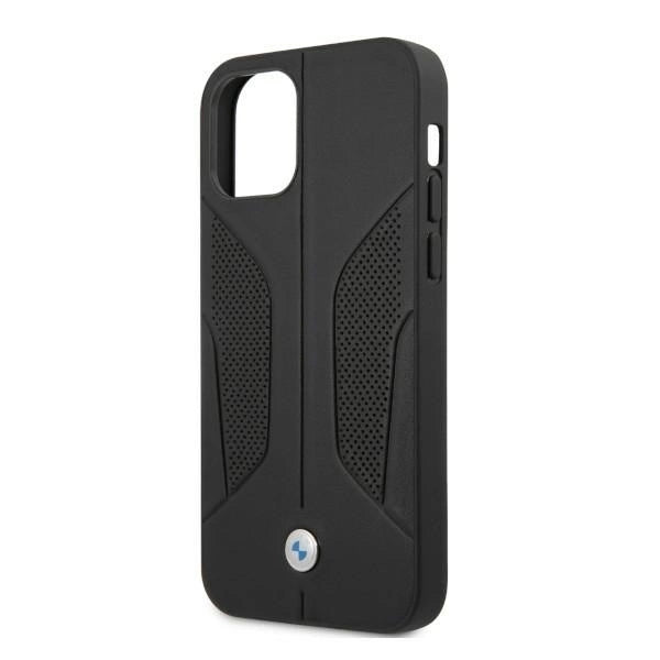 Etui BMW BMHCP12LRSCSK iPhone 12 Pro Max 6,7" czarny/black hardcase Leather Perforate Sides_5