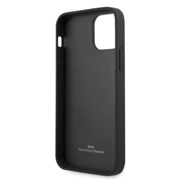 Etui BMW BMHCP12LRSCSK iPhone 12 Pro Max 6,7" czarny/black hardcase Leather Perforate Sides_6