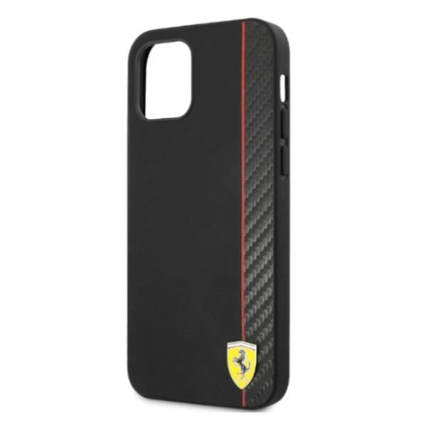 Ferrari FESAXHCP12LBK iPhone 12 Pro Max 6.7" black/black hardcase On Track Carbon Stripe_5