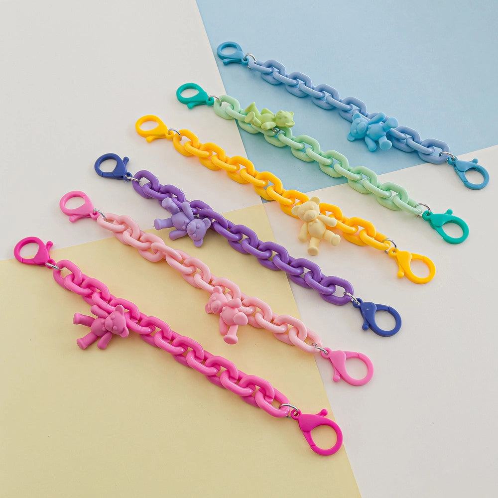 Color Chain (rope) colorful chain phone holder pendant for backpack wallet yellow_3