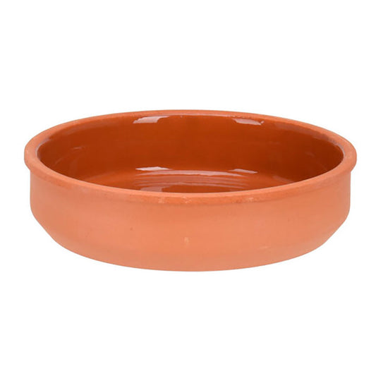 Set 2 caçarolas para aperitivos de barro cor terracota 450ml ø15,5x3,8cm_0