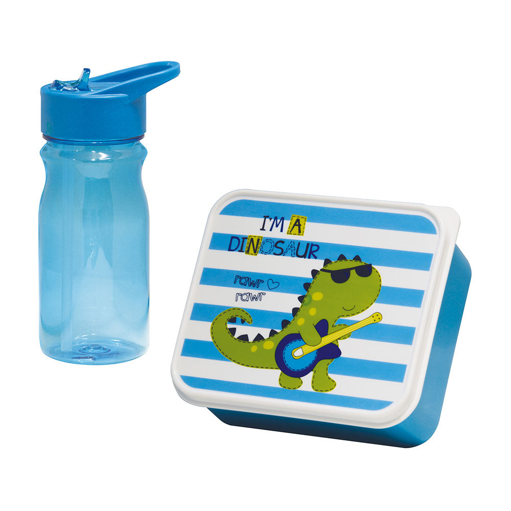 Lancheira infantil com cantil dino 0,85l/0,5l mondex_0