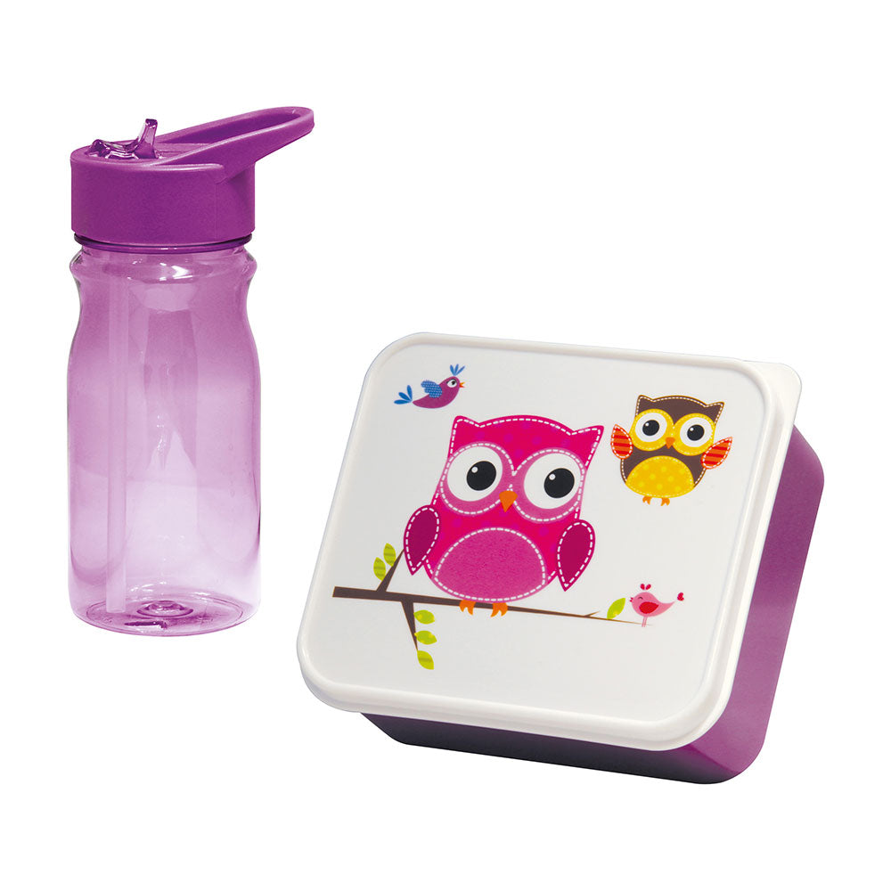 Lancheira infantil com cantil coruja 0,85l/0,5l mondex_0