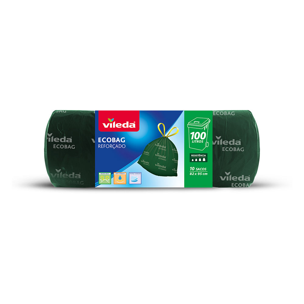 Saco para lixo ecobag 100l 100% reciclada 10 sacos 172035 vileda_0