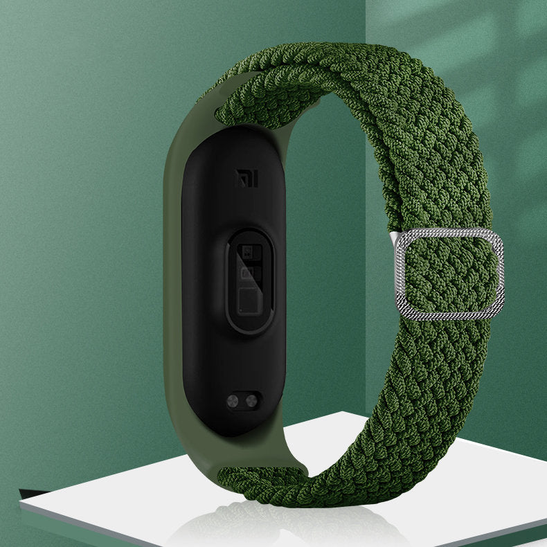Strap Fabric replacement band strap for Xiaomi Mi Band 6 / 5 / 4 / 3 braided cloth bracelet blue_1