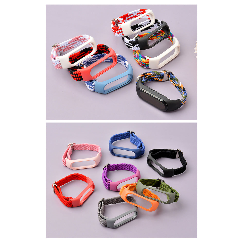 Strap Fabric replacement band strap for Xiaomi Mi Band 6 / 5 / 4 / 3 braided cloth bracelet blue_8