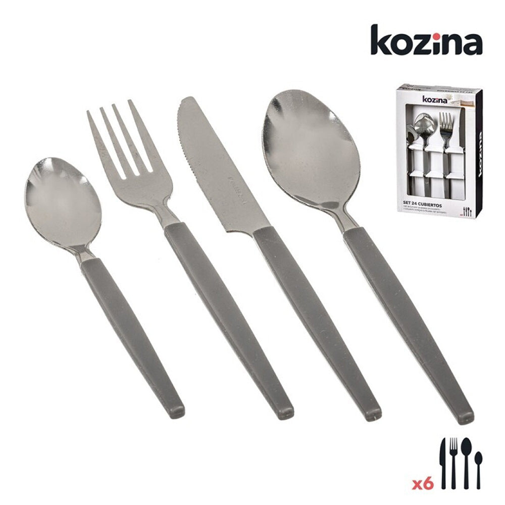 Kit de 24 peças talheres de inox kozina_0