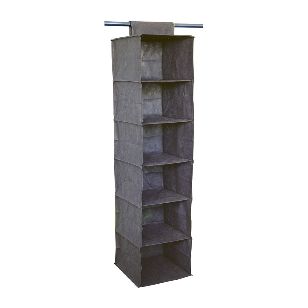 Organizador de armário com 6 compartimentos 30x30x120cm tecido sem tecer mondex_0