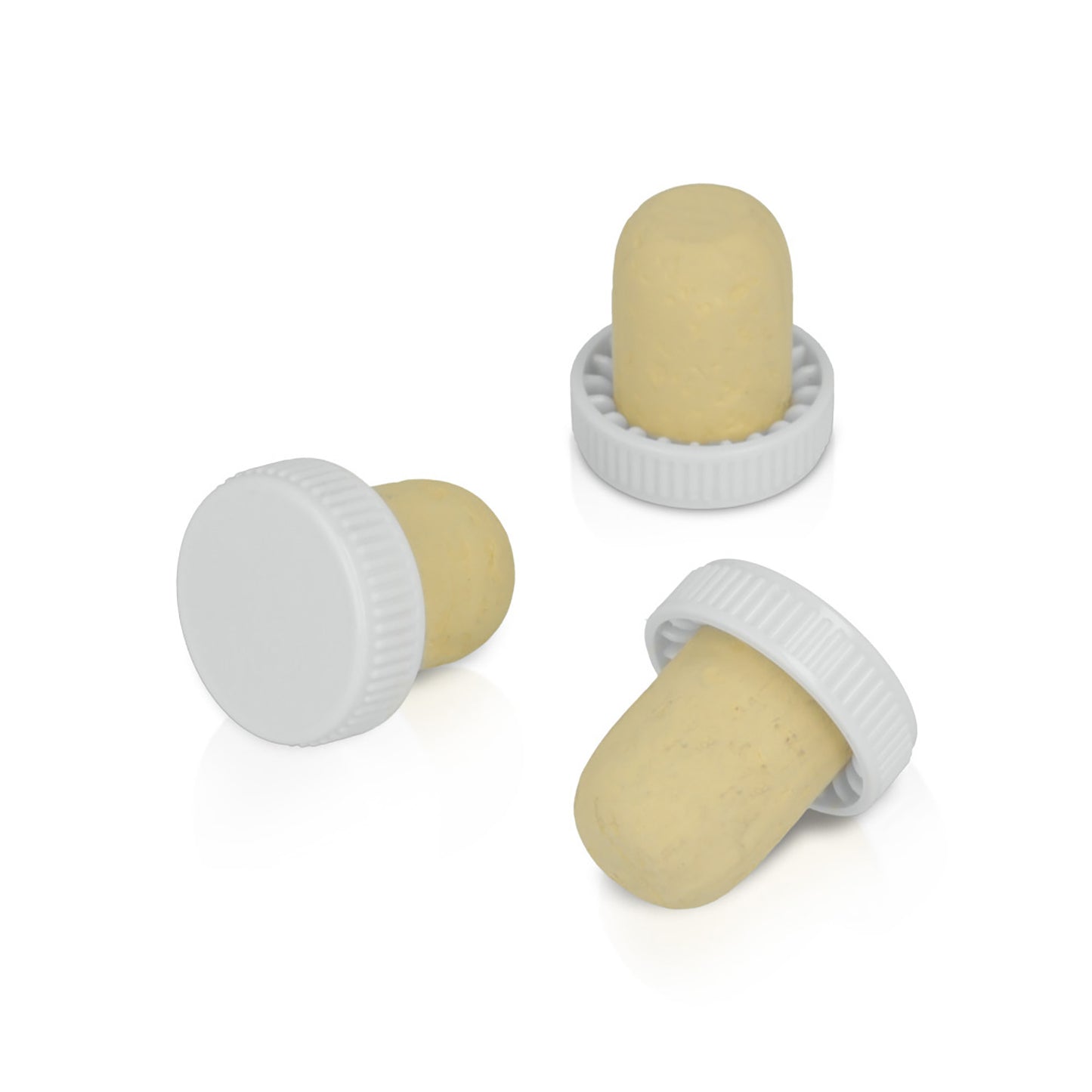 Kit 6 rolhas de cortiça com cabeça de plástico metaltex cores/modelos diversos_0