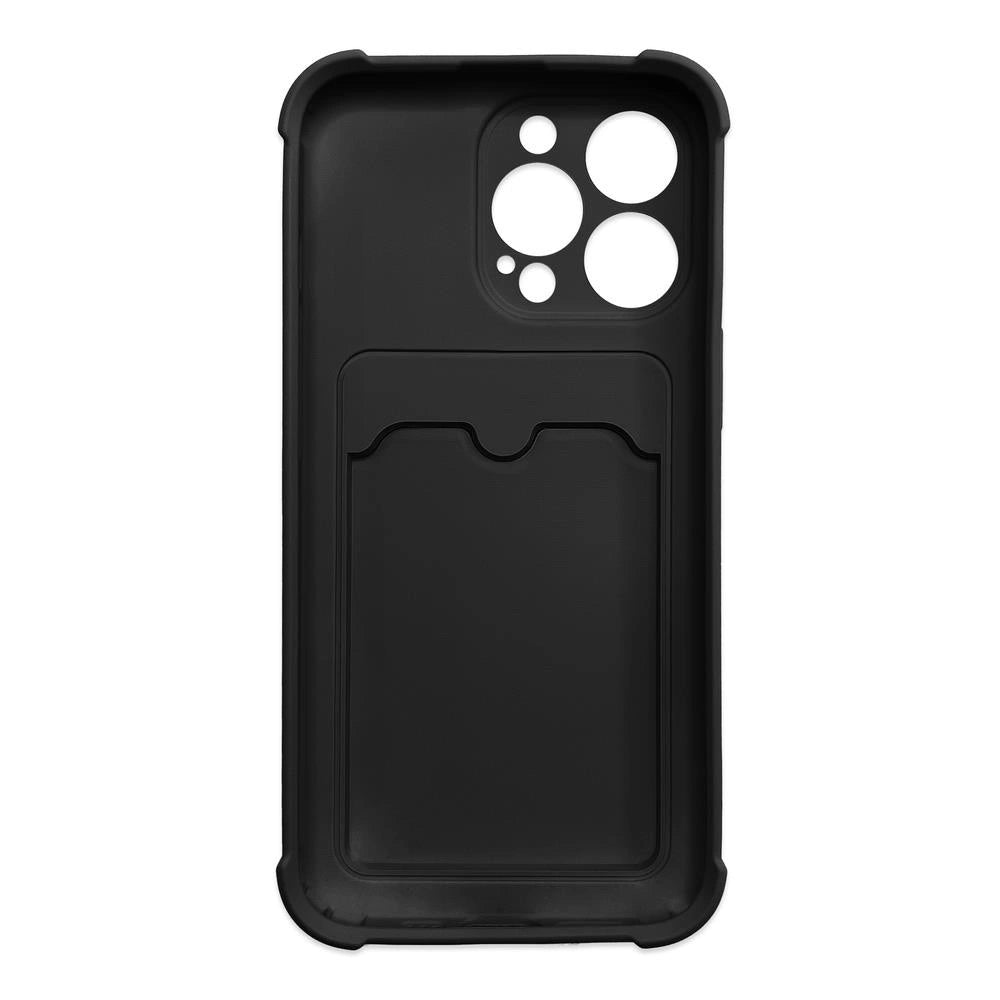 Card Armor Case Pouch Cover for iPhone 13 Mini Card Wallet Silicone Air Bag Armor Black_1