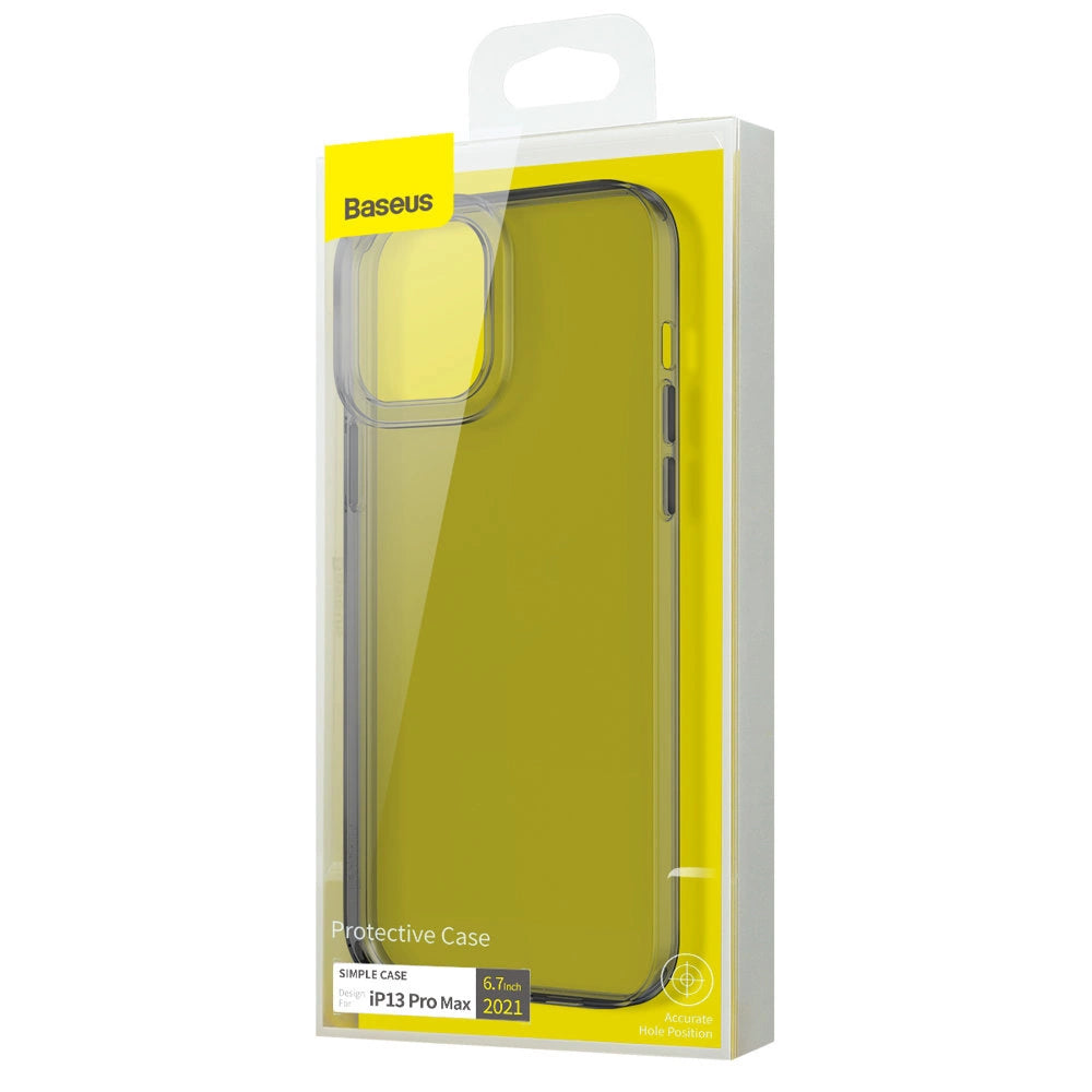 Baseus Simple Series Case transparent gel case for iPhone 13 Pro black (ARAJ000401)_4