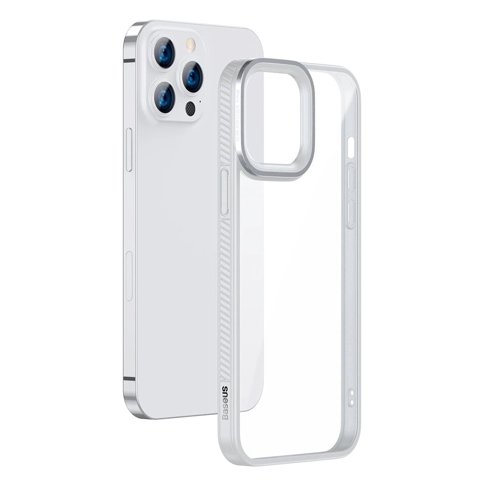 Baseus Crystal Phone Case Armor Case for iPhone 13 Pro with Gel Frame gray (ARJT000413)_2