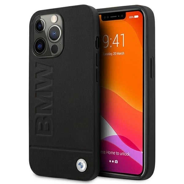 Etui BMW BMHCP13XSLLBK iPhone 13 Pro Max 6,7" czarny/black hardcase Signature Logo Imprint_0