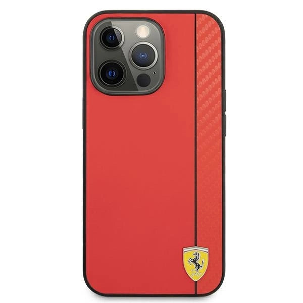 Ferrari FESAXHCP13XRE iPhone 13 Pro Max 6.7" red/red hardcase On Track Carbon Stripe_2