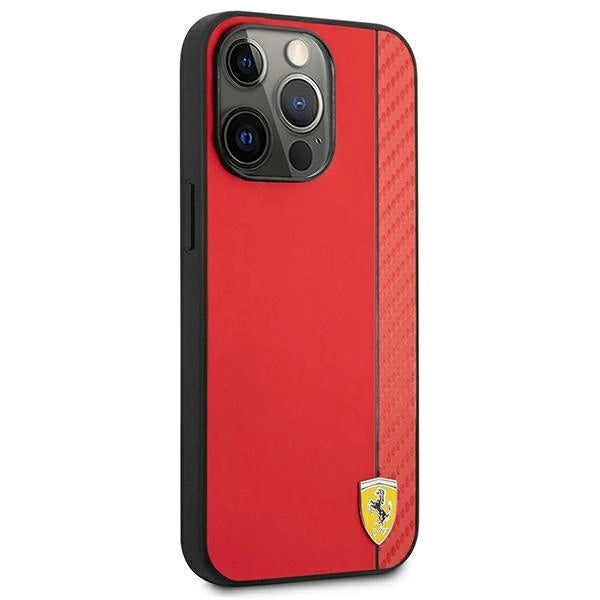 Ferrari FESAXHCP13XRE iPhone 13 Pro Max 6.7" red/red hardcase On Track Carbon Stripe_3