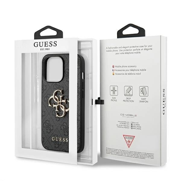 Guess GUHCP13L4GMGGR iPhone 13 Pro / 13 6.1" grey/grey hardcase 4G Big Metal Logo_7
