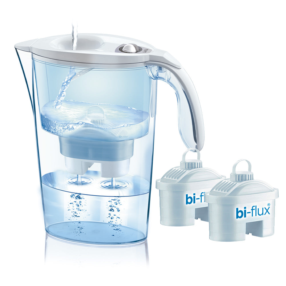 Jarro para filtragem branco j31-cc 2,3 l + 2 filtros biflux_0