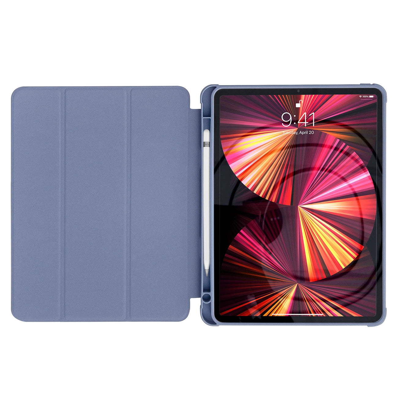 Stand Tablet Case Smart Cover case for iPad mini 2021 with stand function blue_2