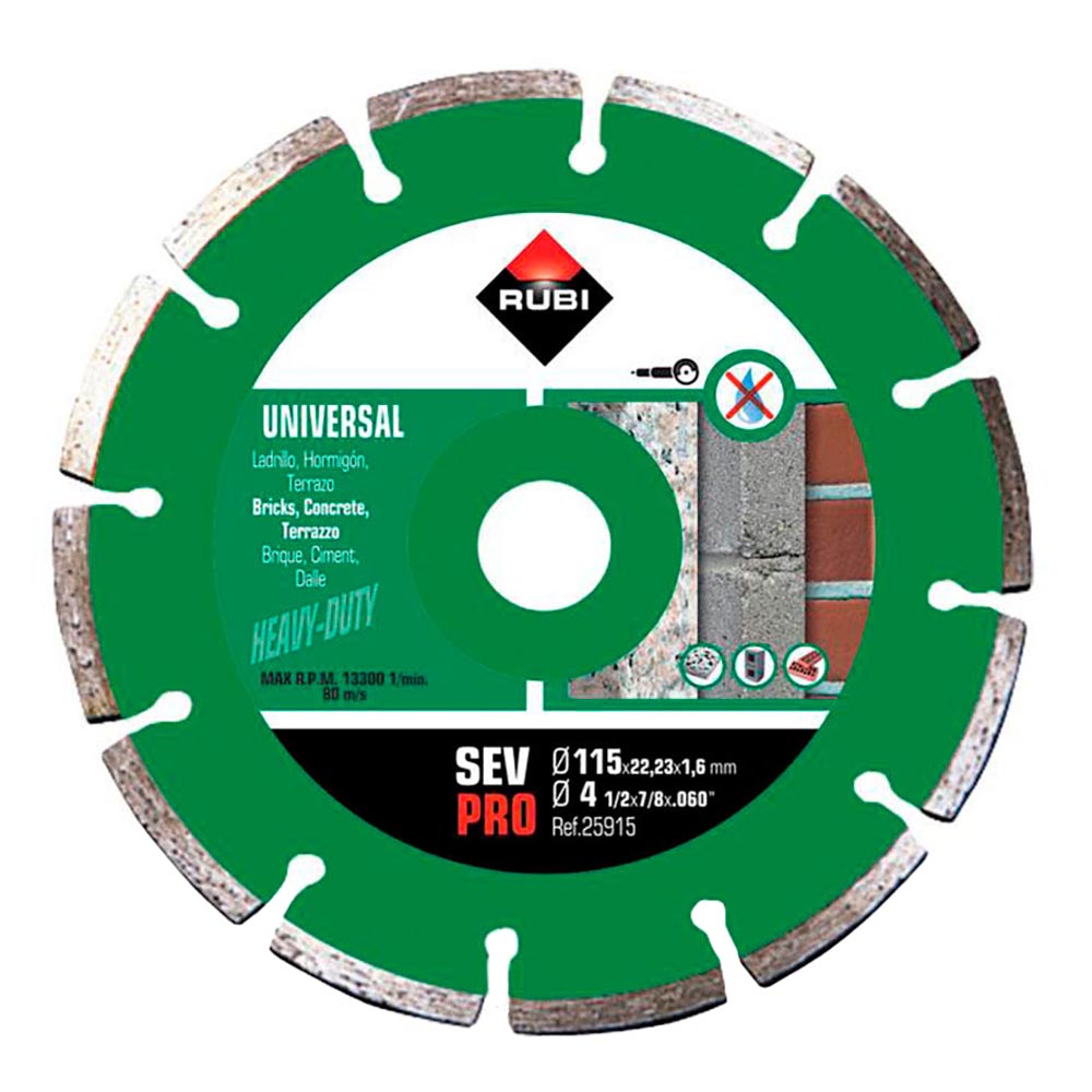 Disco diamante sev ø115mm pro 25915 rubi_0