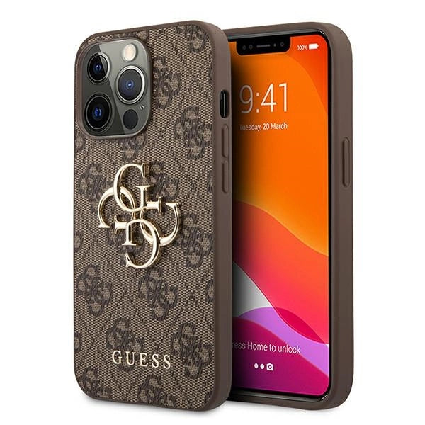 Guess GUHCP13X4GMGBR iPhone 13 Pro Max 6.7" brown/brown hardcase 4G Big Metal Logo_0