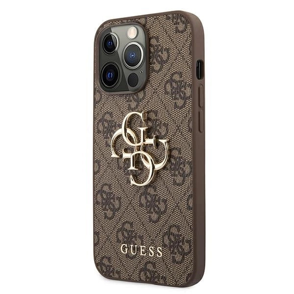 Guess GUHCP13X4GMGBR iPhone 13 Pro Max 6.7" brown/brown hardcase 4G Big Metal Logo_1