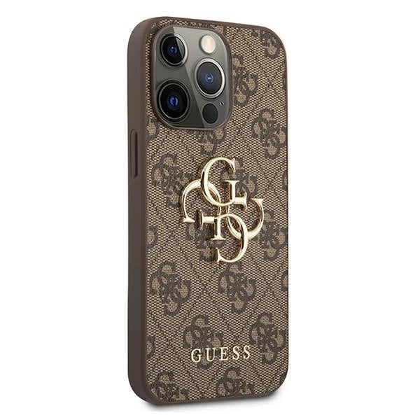 Guess GUHCP13X4GMGBR iPhone 13 Pro Max 6.7" brown/brown hardcase 4G Big Metal Logo_3
