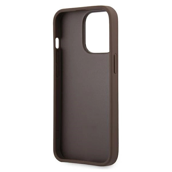 Guess GUHCP13X4GMGBR iPhone 13 Pro Max 6.7" brown/brown hardcase 4G Big Metal Logo_6