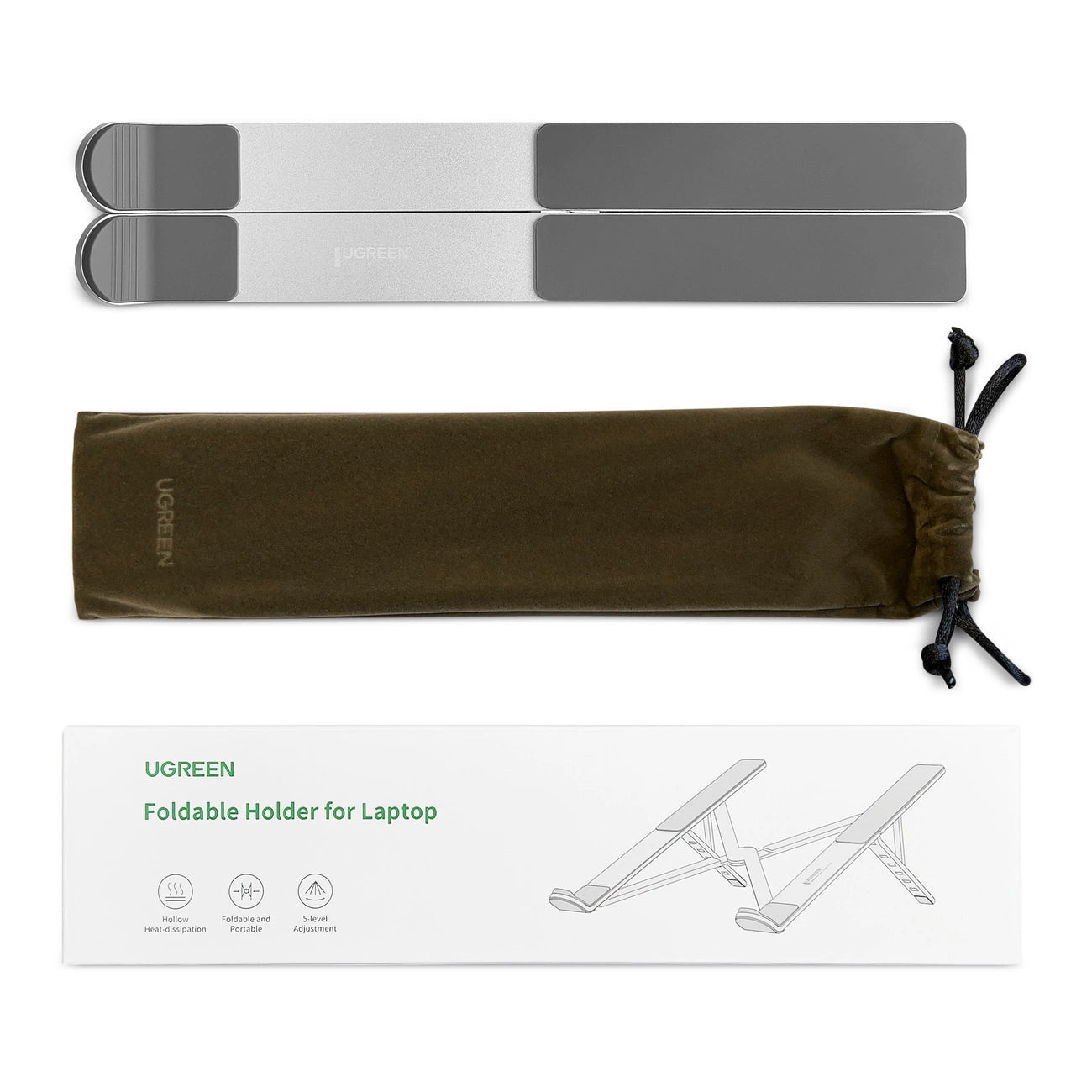 Ugreen foldable adjustable laptop stand silver (LP451)_13