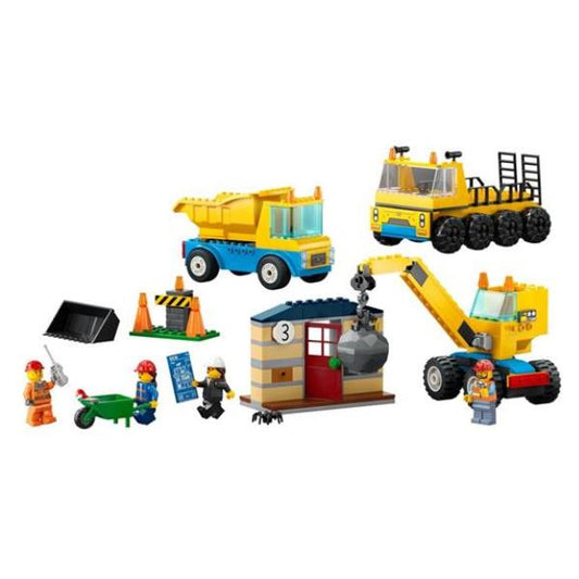 Konstruktionsspielzeug LEGO / City Baufahrzeuge e Kran com Abrissbirne / 60391_0