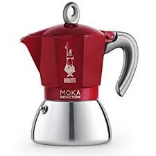 BIALETTI COFFEE MAKER MOKA INDUCTION ALUMINUM 160ML RED_0