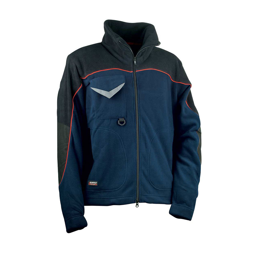 Casaco forro polar rider azul marinho preto cofra tamanho l_0