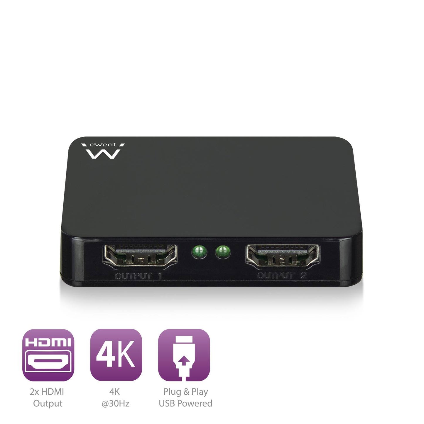 Splitter HDMI Ewent EW3720 4K 1x2