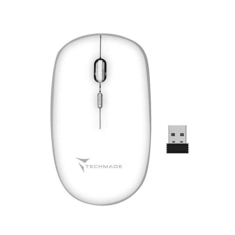 Rato Wireless Techmade Branco TM-MUSWN4B-WH