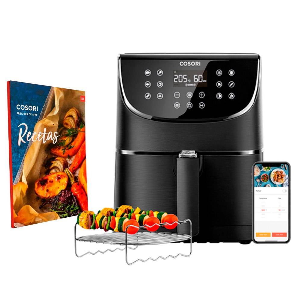 Fritadeira Air Fryer (Sem Óleo) COSORI CS158-AF Smart (Wi-Fi) Premium Chef Edition 5.5L 1700W Preta