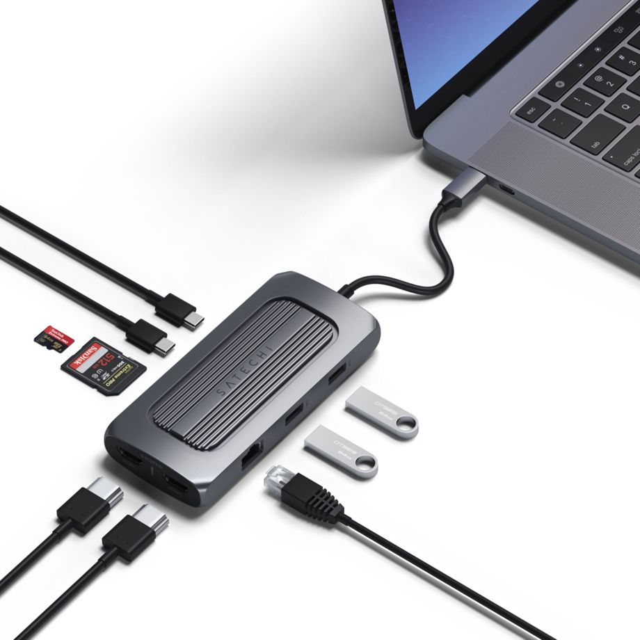 Adaptador Satechi USB-C Multiport MX / Space Gray / ST-UCMXAM_1